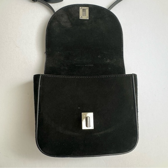 REBECCA MINKOFF Love Too Small Suede Crossbody with Studs Black NWT - Picture 11 of 12
